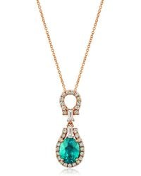 Le Vian - Le Vian Blueberry Zircon 14K Rose 2.51 Ct. Tw. Diamond & Zircon Pendant Necklace - Lyst