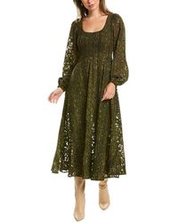French Connection Aurey Smocked Maxi Dress - Green