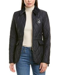 Burberry Monogram Quilted Jacket - Blue