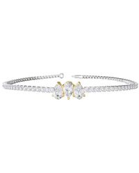 Lab Grown Diamonds - 18K Vermeil 2.68 Ct. Tw. Lab-Grown Diamond Bangle Bracelet - Lyst