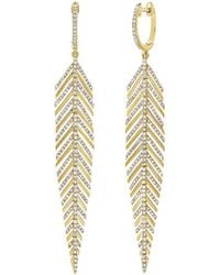 Sabrina Designs - 14k 0.98 Ct. Tw. Diamond Feather Dangle Earrings - Lyst