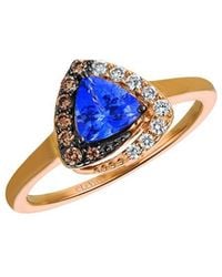 Le Vian - Le Vian 14K Rose 0.95 Ct. Tw. Diamond & Tanzanite Ring - Lyst