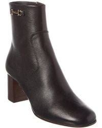 Ferragamo - Otello Leather Bootie - Lyst