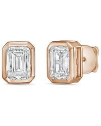 Diana M. Jewels - Diana M. 14K Rose 2.00 Ct. Tw. Lab-Grown Diamond Stud Earrings - Lyst