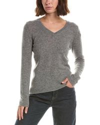 Forte - Basic V-Neck 100% Cashmere Pullover - Lyst
