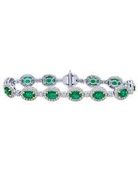 Diana M. Jewels - Fine Jewelry 18k 4.12 Ct. Tw. Diamond & Emerald Bracelet - Lyst