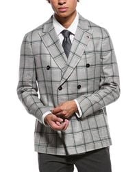 Isaia - Domenico Double-Breasted Wool, Silk & Linen-Blend Sport Jacket - Lyst