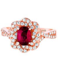 Le Vian 14k Rose Gold 1.19 Ct. Tw. Diamond & Ruby Ring - Red