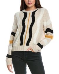 Isla - Joeanne Vertical Wave Wool-Blend Sweater - Lyst
