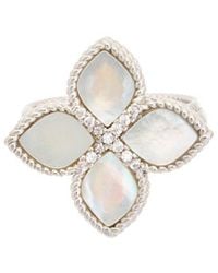 Juvell - 18k Plated Pearl Cz Ring - Lyst