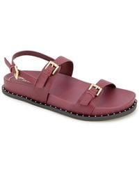 Kenneth Cole - Drinity Round Toe Flat Sandals - Lyst
