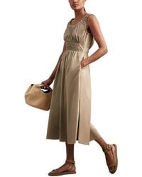 Reiss - Anouk Craft Ruched Woven Dress - Lyst