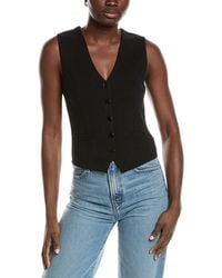 Minnie Rose - Knit Snap Vest - Lyst