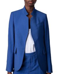 Zadig & Voltaire - Very Tailleur Lin Linen-blend Blazer - Lyst