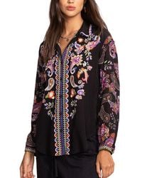 Johnny Was - Mills Silk Shirt - Lyst
