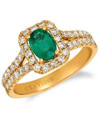 Le Vian - Le Vian Vivids 14K 1.18 Ct. Tw. Diamond & Emerald Ring - Lyst