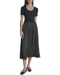 DKNY - Mix Media Spun Sweaterdress - Lyst