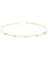 Meshmerise - 0.05 Ct. Tw. Diamond 18K Over Bangle Bracelet - Lyst
