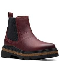 Clarks - Hencroft Step Wp Leather Bootie - Lyst