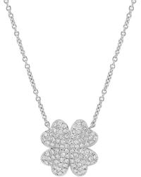 H.J. Namdar - 14K 0.35 Ct. Tw. Diamond Clover Necklace - Lyst