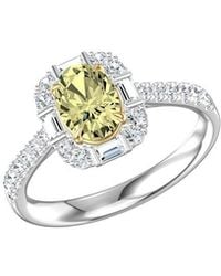 Lab Grown Diamonds - 14K 1.75 Ct. Tw. Lab-Grown Diamond Halo Engagement Ring - Lyst
