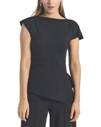 10 Crosby Derek Lam - Luelle Crepe Knit Asymmetric Top - Lyst