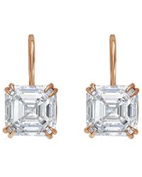 Diana M. Jewels - Diana M. 14K Rose 10.00 Ct. Tw. Lab-Grown Diamond Drops Earrings - Lyst