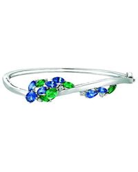 Le Vian - Le Vian Mixed Cuts 14k 3.85 Ct. Tw. Diamond & Sapphire Bangle Bracelet - Lyst