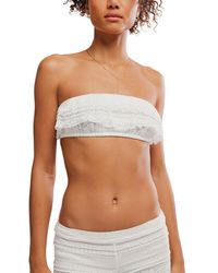 Free People - Flirty Frill Bandeau Bra - Lyst