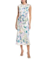Tahari - Sleeveless Midi Dress - Lyst