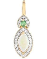 Diamond Select Cuts - 14K 0.07 Ct. Tw. Diamond & Gemstone Pendant - Lyst