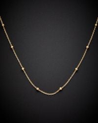 Italian Gold - 14k Bead Station Necklace - Lyst