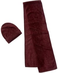 Amicale - Cashmere Brushed Cashmere Hat & Scarf Set - Lyst
