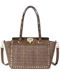 Tiffany & Fred Paris - Raffia & Leather Tote - Lyst