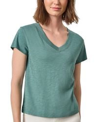 Lilla P - Relaxed Short Sleeve V-Neck T-Shirt - Lyst