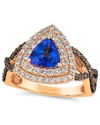 Le Vian - 14K Rose 1.79 Ct. Tw. Diamond & Blueberry Tanzanite Cocktail Ring - Lyst