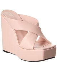 Giuseppe Zanotti - Zanilla 90 Leather Wedge Sandal - Lyst