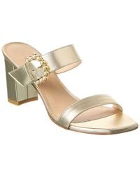Stuart Weitzman - Piper 75 Block Leather Sandal - Lyst