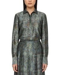 Lafayette 148 New York - Scottie Silk-Blend Blouse - Lyst