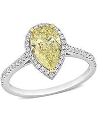 Rina Limor - 14K Two-Tone 1.75 Ct. Tw. Diamond Halo Ring - Lyst