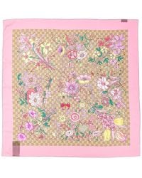 Gucci - Printed Gg Silk Twill Carre - Lyst