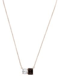 Suzy Levian - Rose Gold Over Silver 5.00 Ct. Tw. Gemstone Toi Et Moi Necklace - Lyst