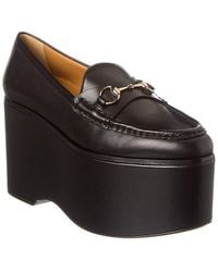 Gucci - Horsebit Leather Platform Loafer - Lyst