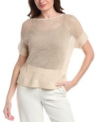 Lafayette 148 New York - Mesh Stitch Bateau Neck Sweater - Lyst