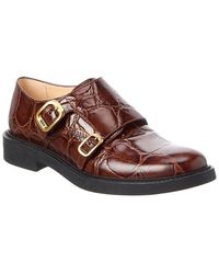 Tod's - Croc-Embossed Leather Loafer - Lyst