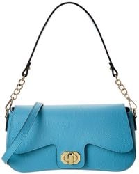 Italian Leather - Top Handle Shoulder Bag - Lyst
