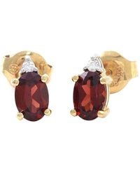 Gemstones - 14K 1.07 Ct. Tw. Diamond & Garnet Earrings - Lyst