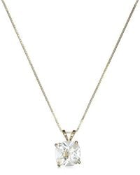 MaxColor - 14k 2.25 Ct. Tw. Lab-grown White Sapphire Pendant Necklace - Lyst