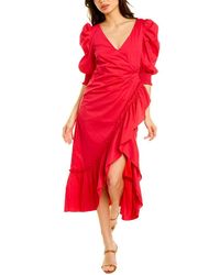 Cinq À Sept Kacy Midi Dress - Red