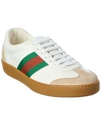 Gucci - Leather & Suede Sneaker - Lyst